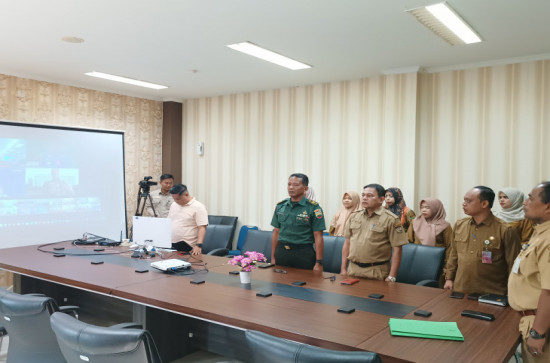 Pemkab Kampar mengikuti Zoom Pengendalian Inflasi Ekomomi dan Pelaksanaan Program 3 Juta Rumah
