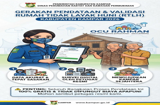 Pemkab Kampar Segera Gelar Pendataan RUMAH Se-Kabupaten Berbasis Aplikasi Digital 